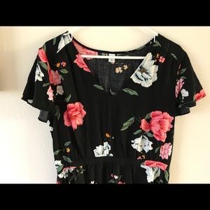 Old Navy Black Floral Dress